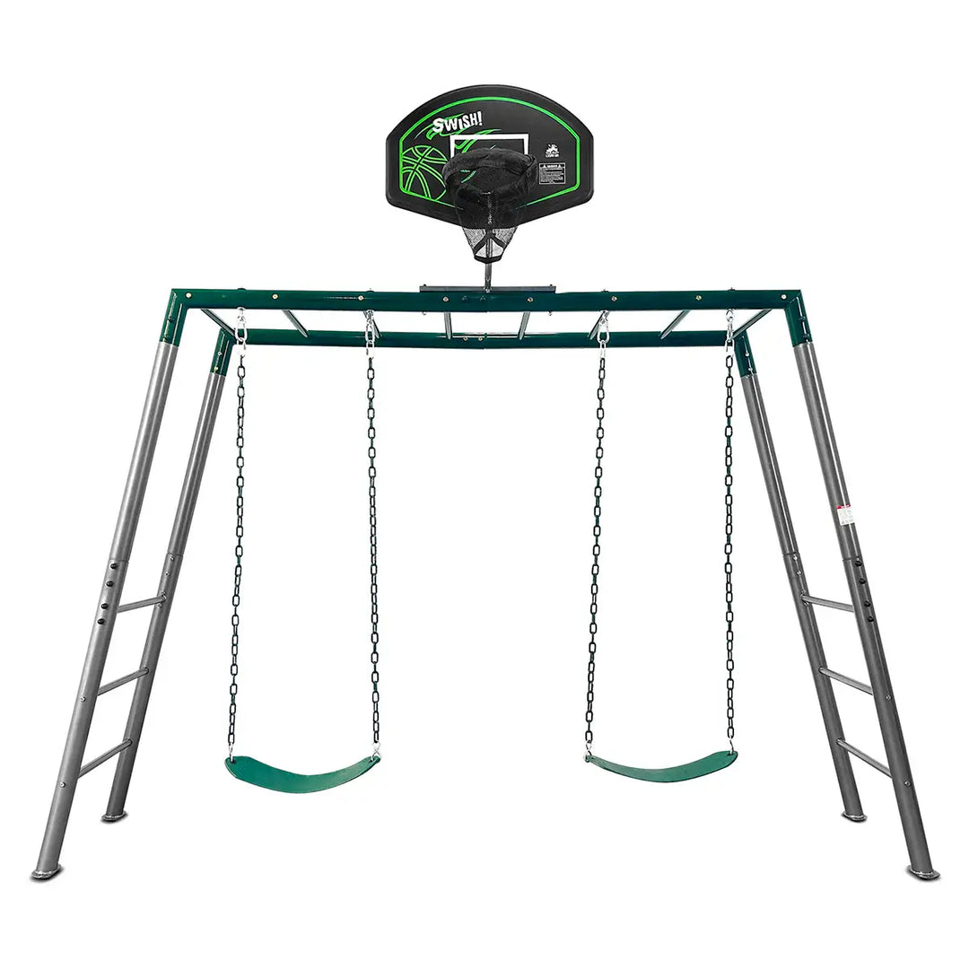Stanley Commercial Steel Monkey Bars & Swing Set - Lifespan Kids (Optional Basketball Ring)