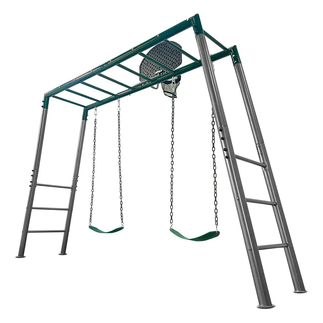 Stanley Commercial Steel Monkey Bars & Swing Set - Lifespan Kids (Optional Basketball Ring)