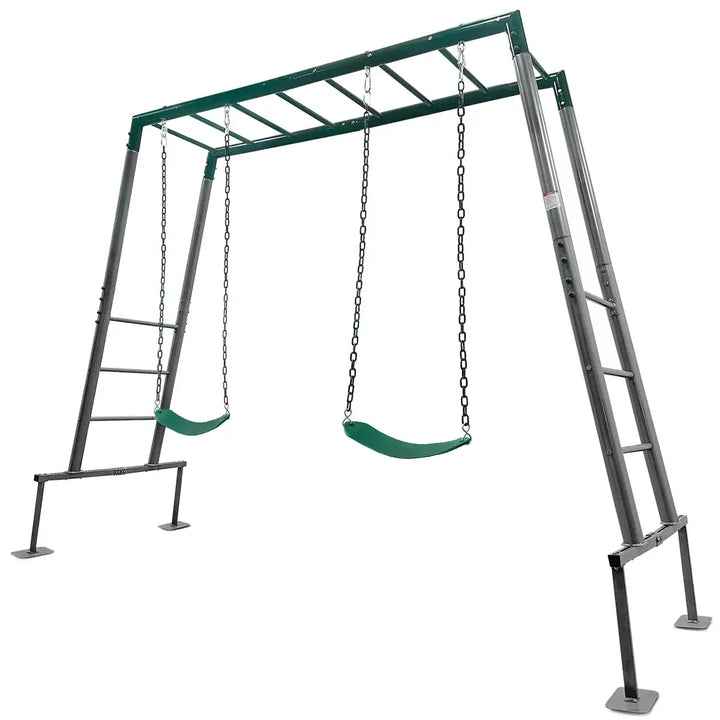 Stanley Commercial Steel Monkey Bars & Swing Set - Lifespan Kids (Optional Basketball Ring)
