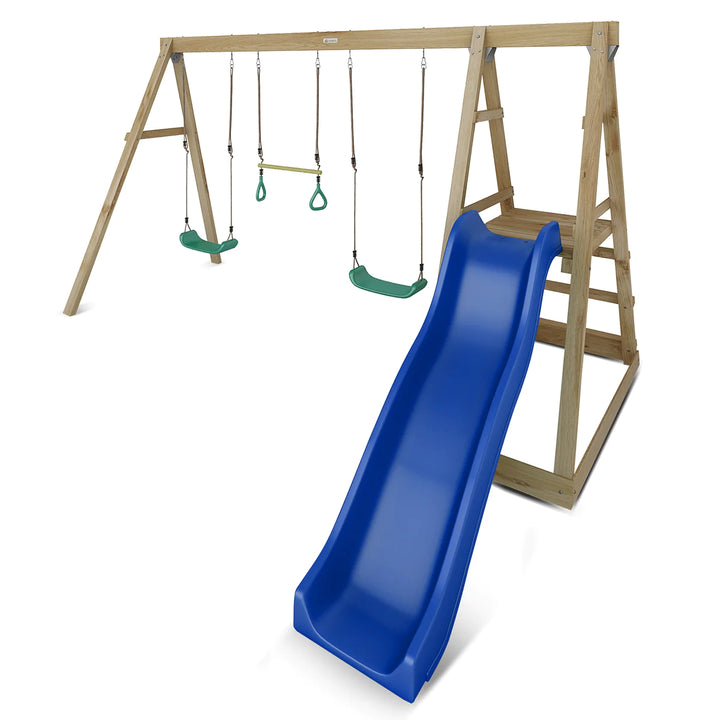Winston 4-Station Timber Swing Set with Slide - Lifespan Kids