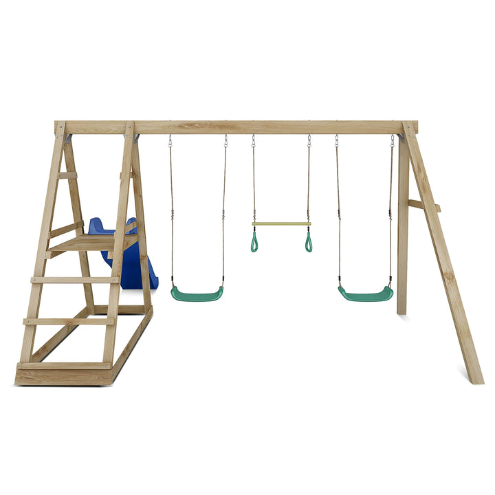 Winston 4-Station Timber Swing Set with Slide - Lifespan Kids