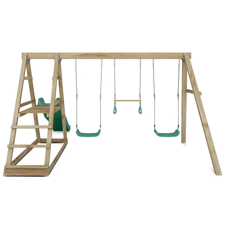 Winston 4-Station Timber Swing Set with Slide - Lifespan Kids