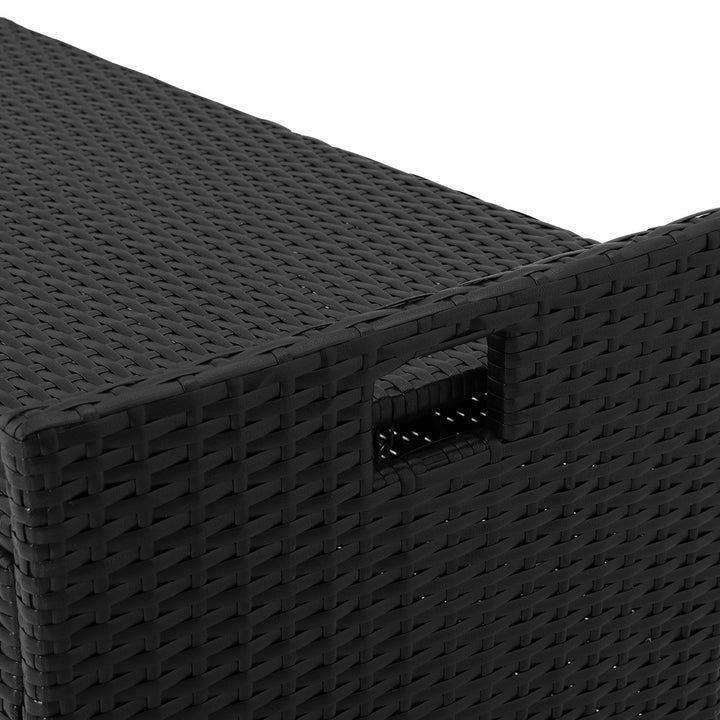 Gardeon Outdoor Storage Bench / Box - Wicker - Black