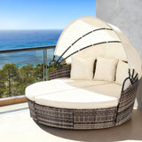 Gardeon Outdoor Daybed - Wicker Style (with modular design)