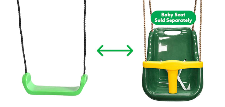 Hurley 2 Metal Swing Set with Slippery Slide & Hoop - Lifespan Kids