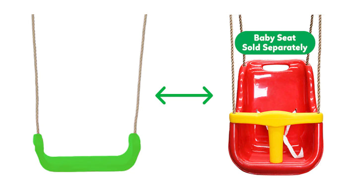 Hurley 2 Metal Swing Set with Slippery Slide - Lifespan Kids