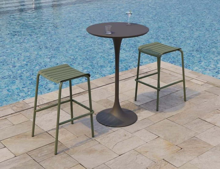 Roku Outdoor Backless Bar Stool