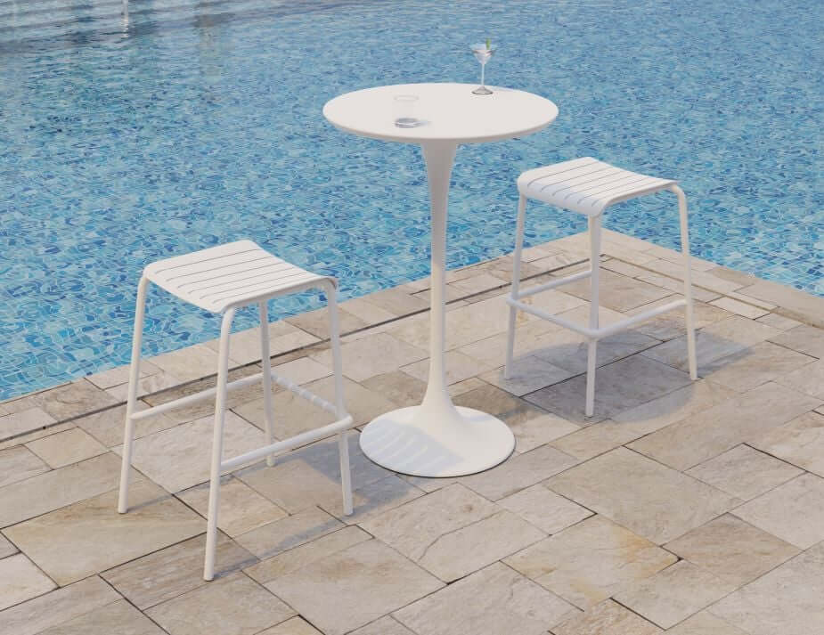 Roku Outdoor Backless Bar Stool