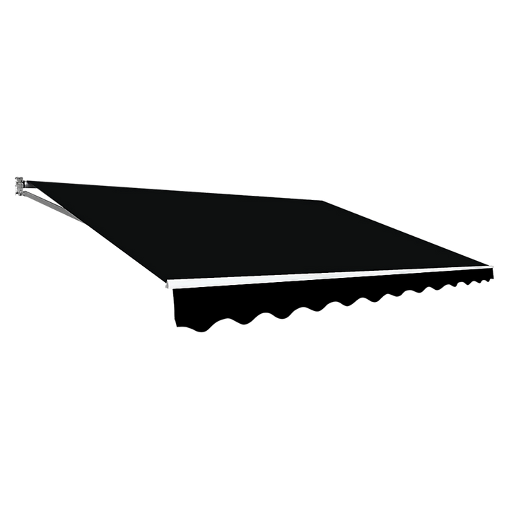4.0m x 3.0m Outdoor Retractable Folding Arm Awning - Black