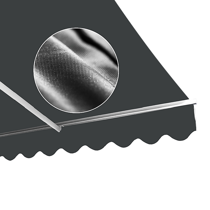 5.0m x 2.5m Outdoor Folding Arm Awning / Retractable Sunshade - Grey (Motorised)