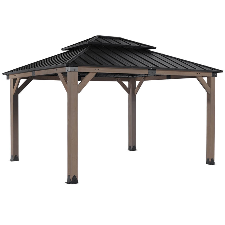 Yardtopia Maryborough 3.6m x 3m Timber & Steel Double Hip Roof Gazebo