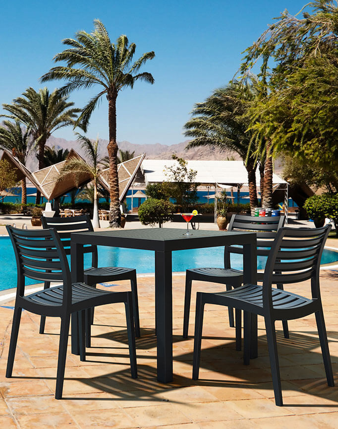 Ares 80 Table & Ares Chair 2 Seat Package