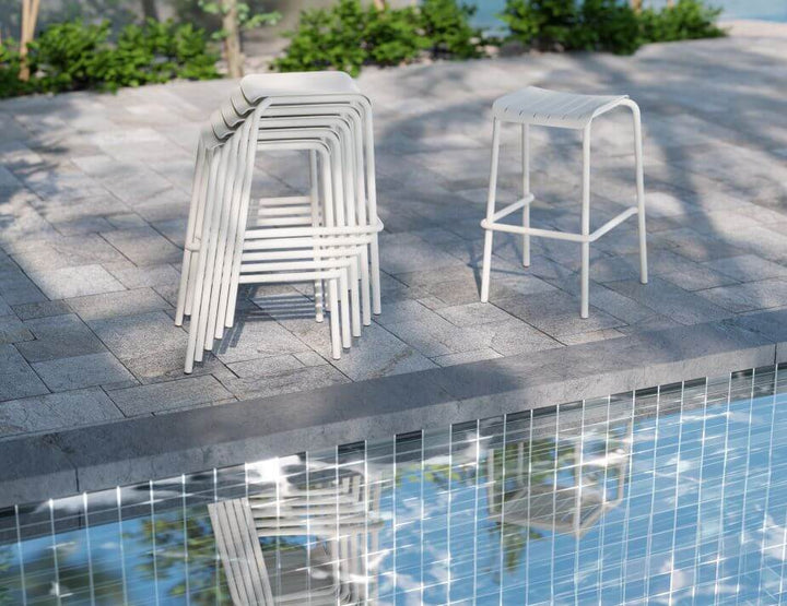 Roku Outdoor Backless Bar Stool