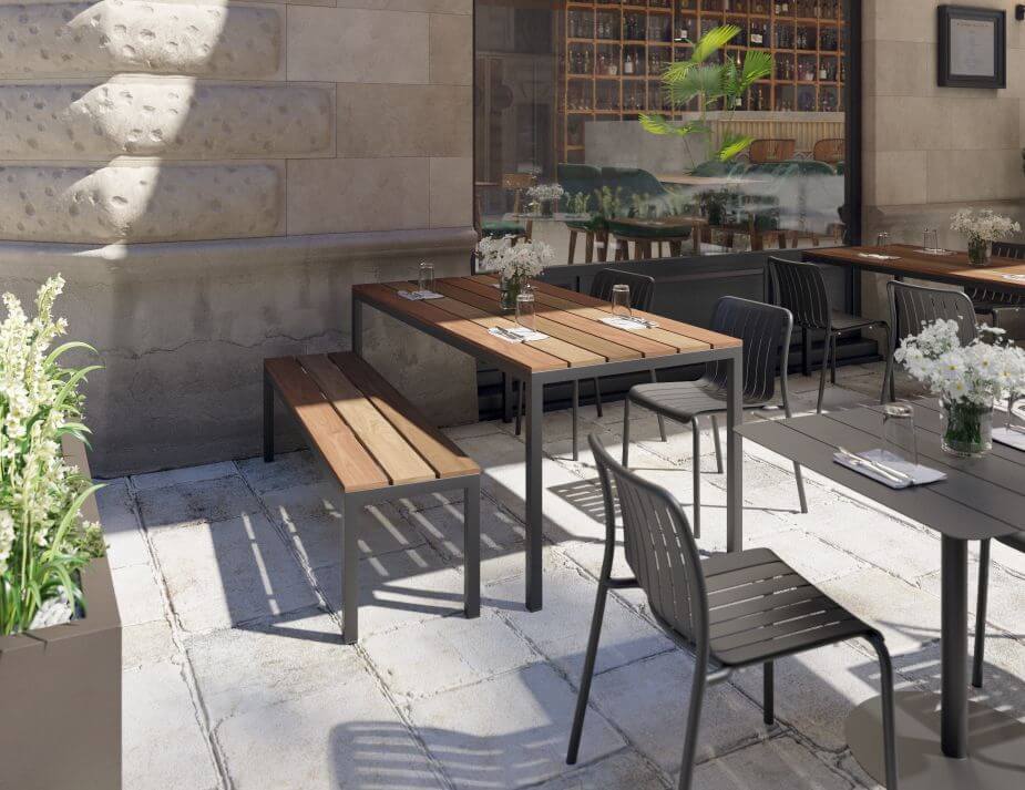 Cape Outdoor Dining Table - Spotted Gum (Custom Made)