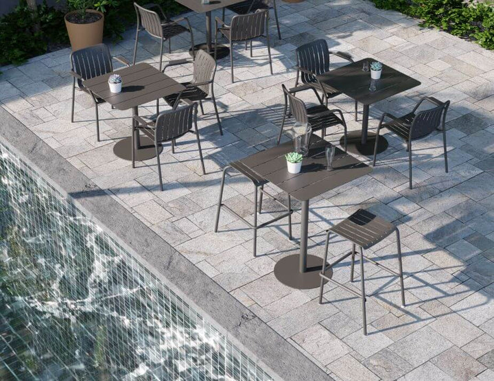 Roku Outdoor Backless Bar Stool