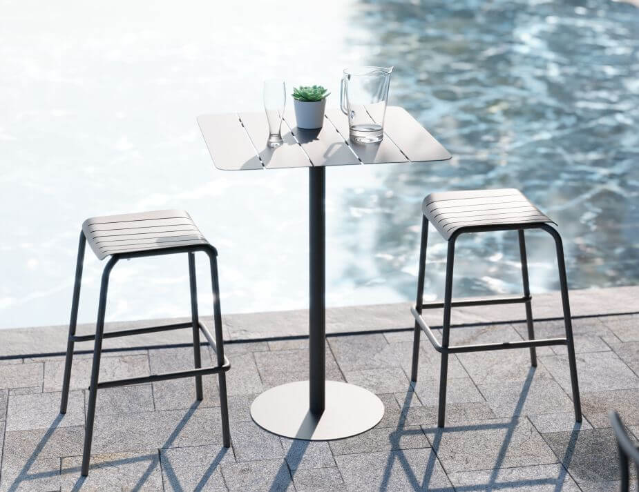 Roku Outdoor Backless Bar Stool
