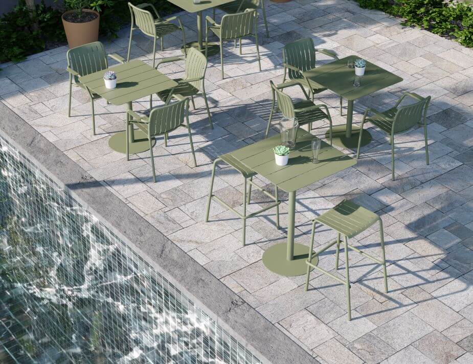 Roku Outdoor Backless Bar Stool