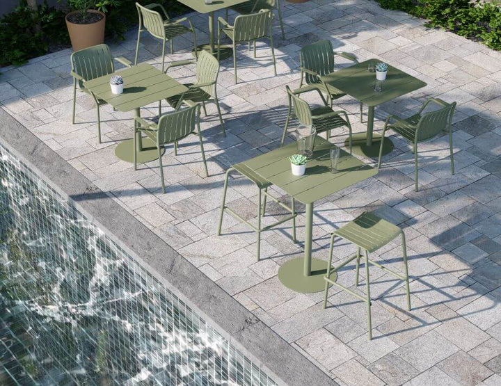 Roku Outdoor Backless Bar Stool