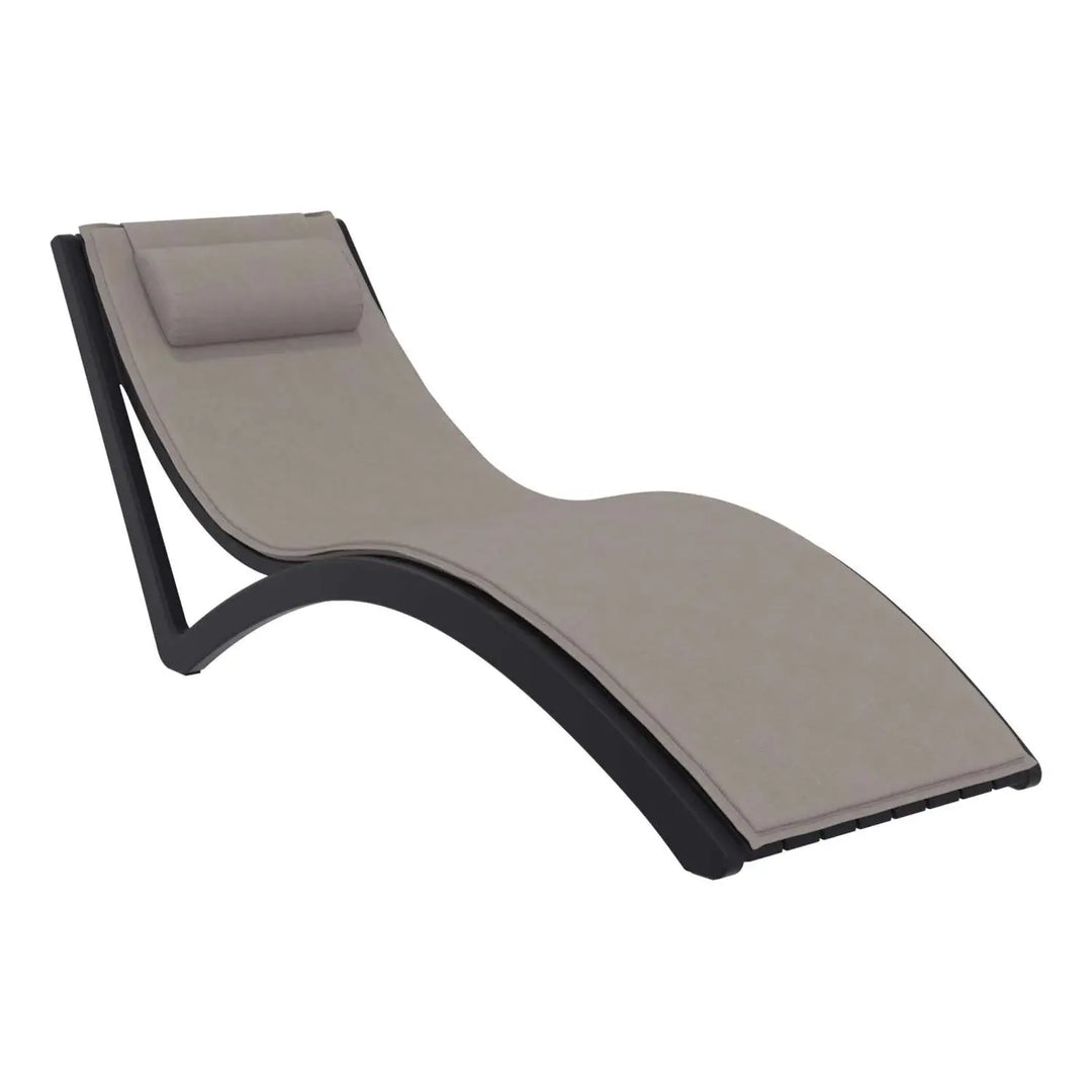 Siesta Slim Sunlounger with Cushion & Ocean Side Table - 3pc Package