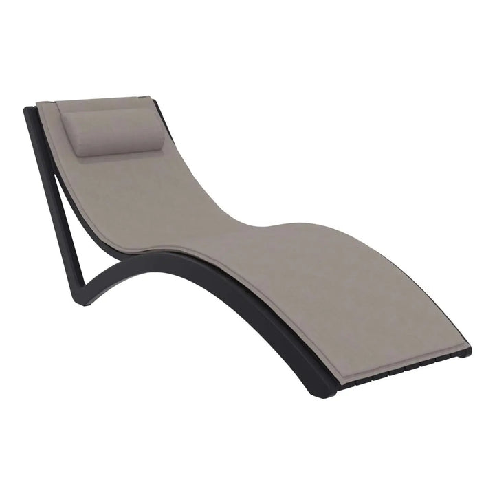 Siesta Slim Sunlounger with Cushion & Ocean Side Table - 3pc Package