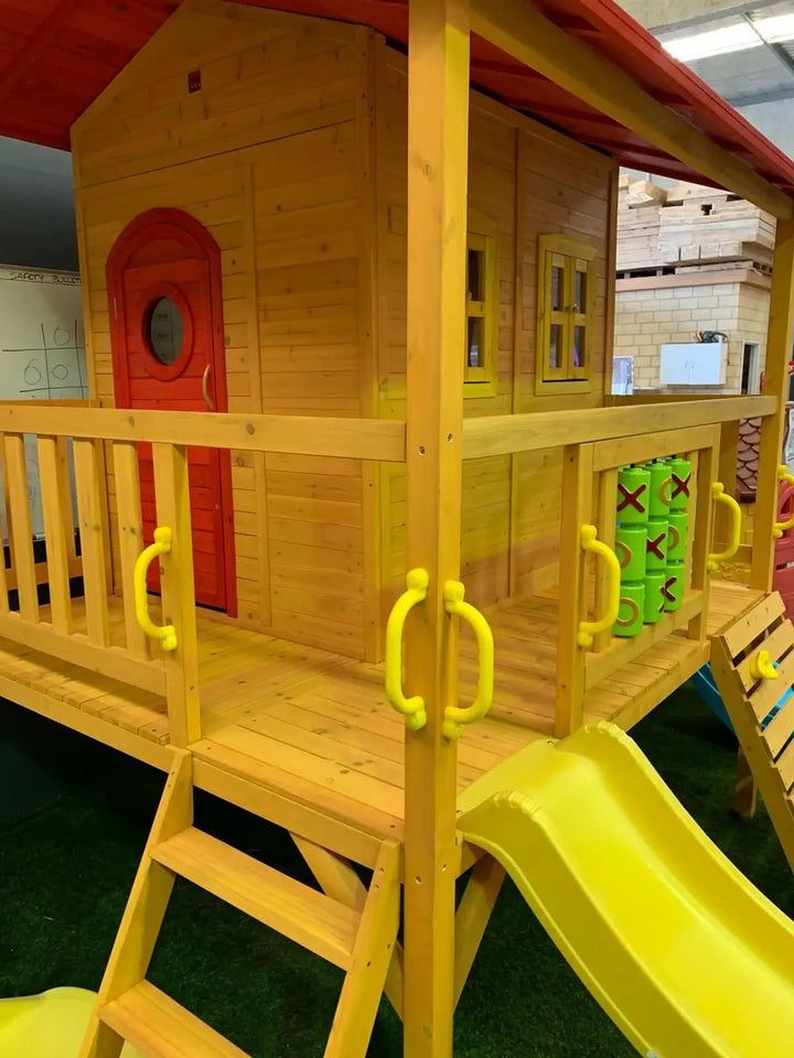 Kidzshack Sweet Shack Cubby House with Swing Set