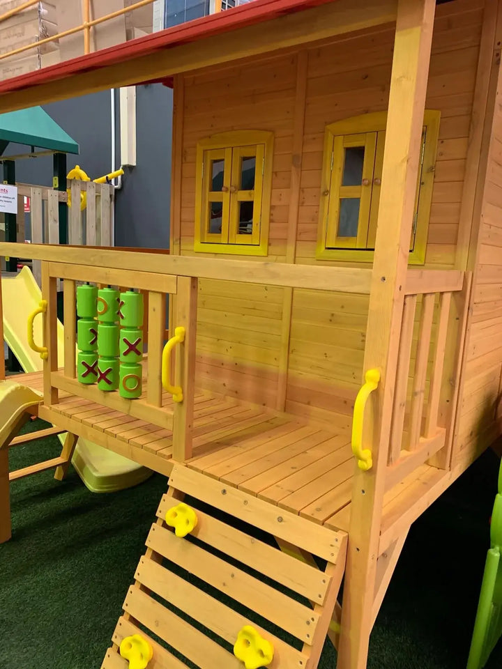 Kidzshack Sweet Shack Cubby House with Swing Set