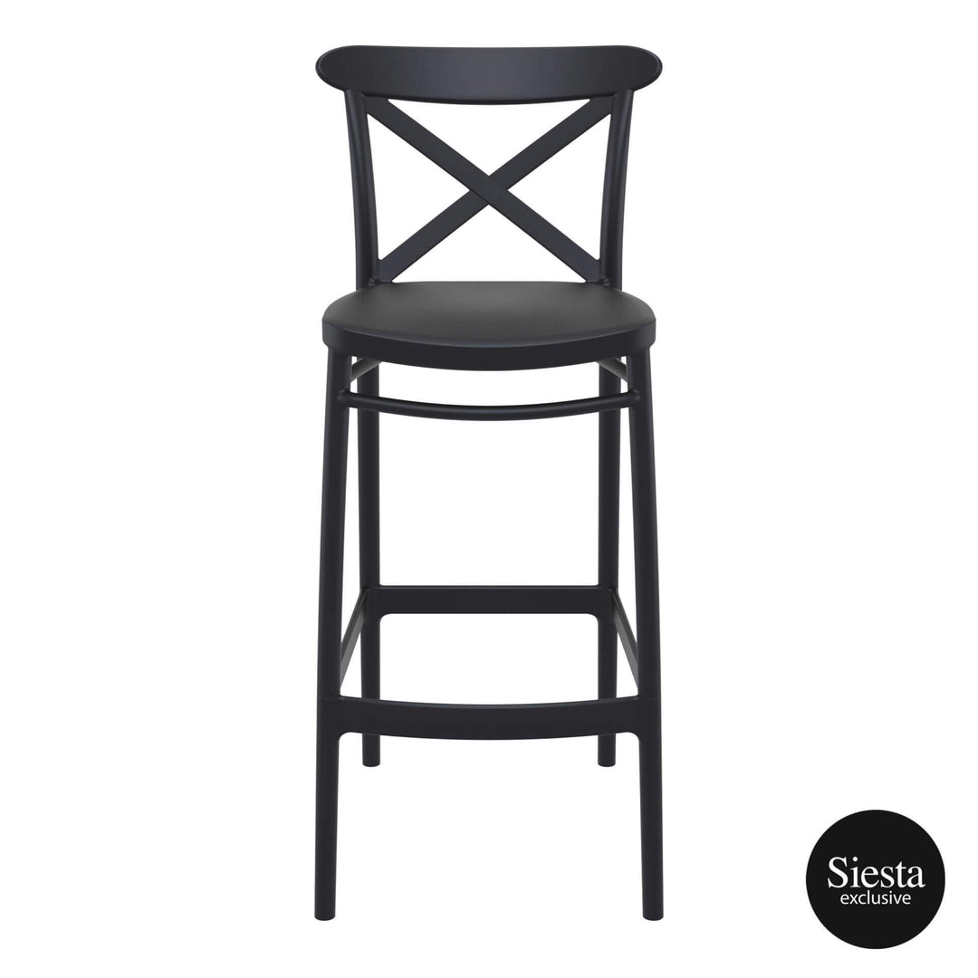 Vegas Bar Table & Cross Barstool 75 - 4 Seat Package