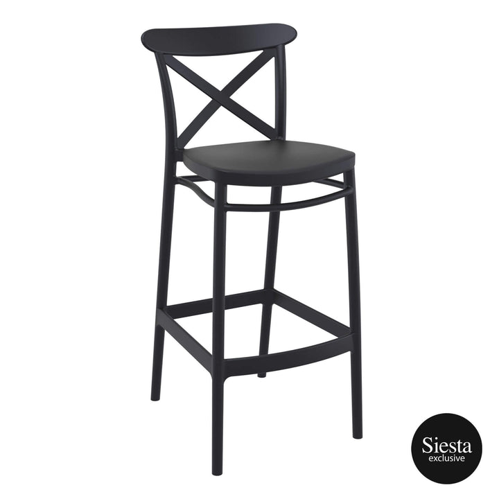Vegas Bar Table & Cross Barstool 75 - 4 Seat Package
