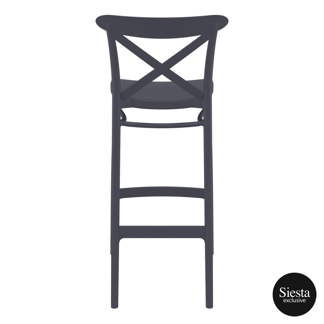 Vegas Bar Table & Cross Barstool 75 - 4 Seat Package
