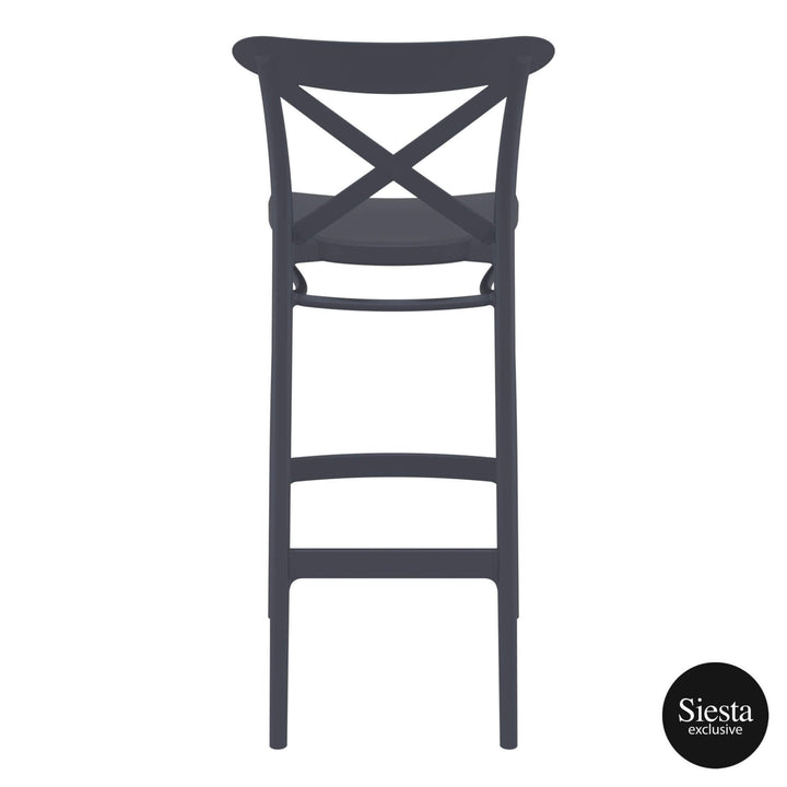 Vegas Bar Table & Cross Barstool 75 - 4 Seat Package