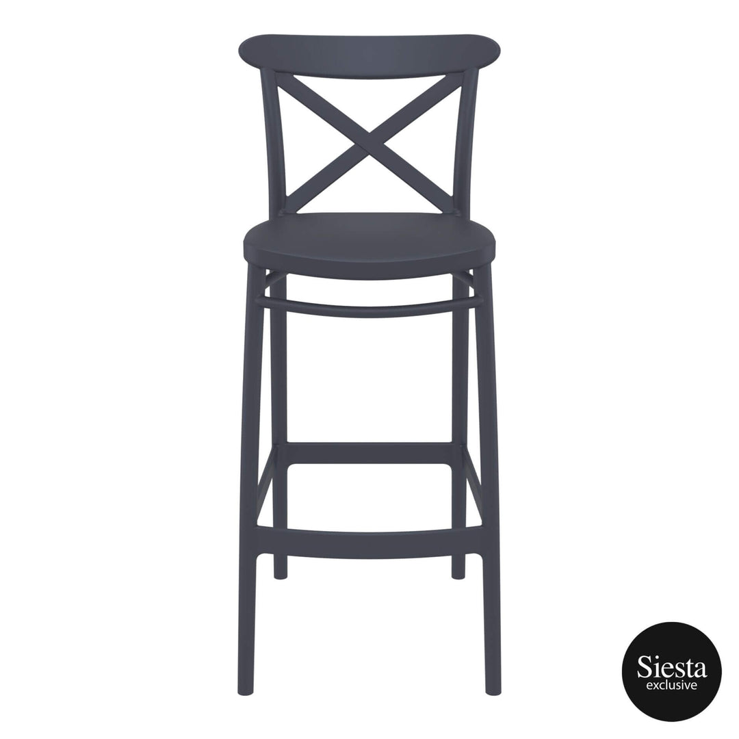 Vegas Bar Table & Cross Barstool 75 - 4 Seat Package