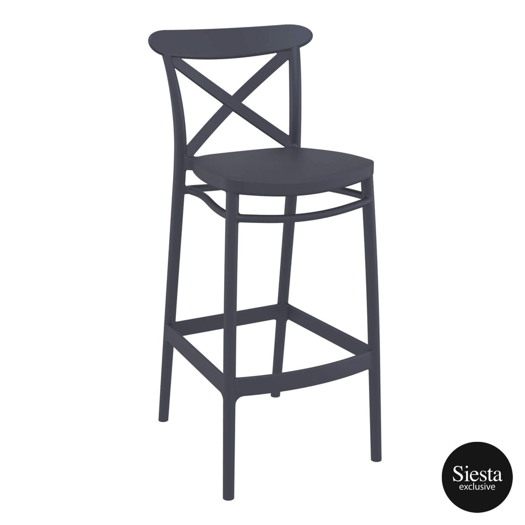 Vegas Bar Table & Cross Barstool 75 - 4 Seat Package