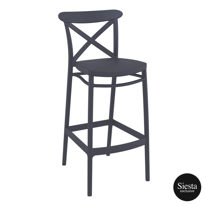 Vegas Bar Table & Cross Barstool 75 - 4 Seat Package