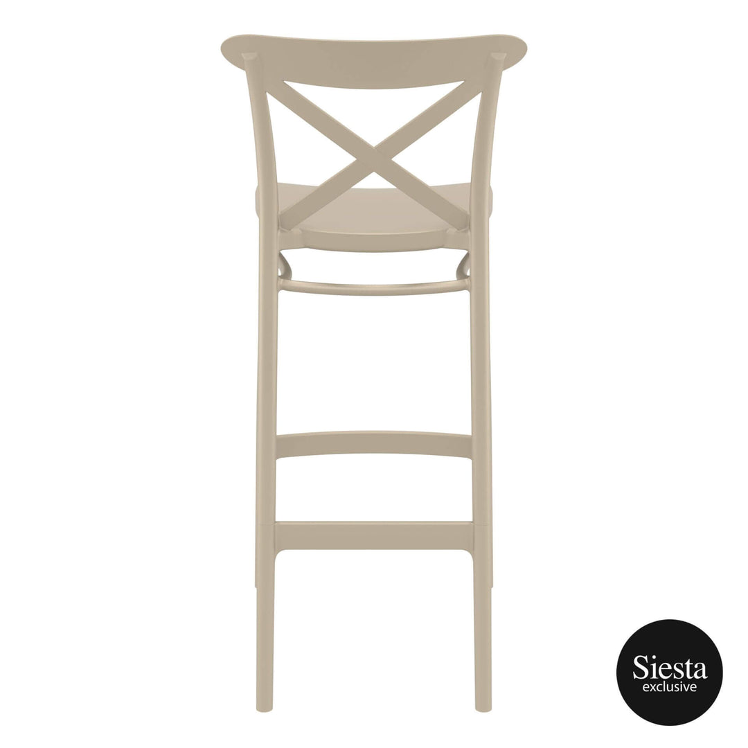 Vegas Bar Table & Cross Barstool 75 - 4 Seat Package