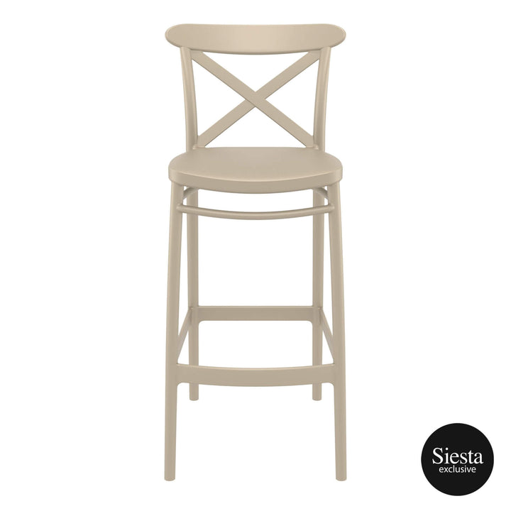 Vegas Bar Table & Cross Barstool 75 - 4 Seat Package