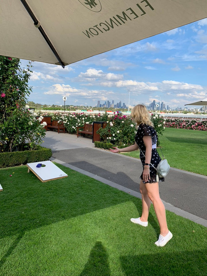 Cornhole Standard Single Game & Bean Bag Toss Board