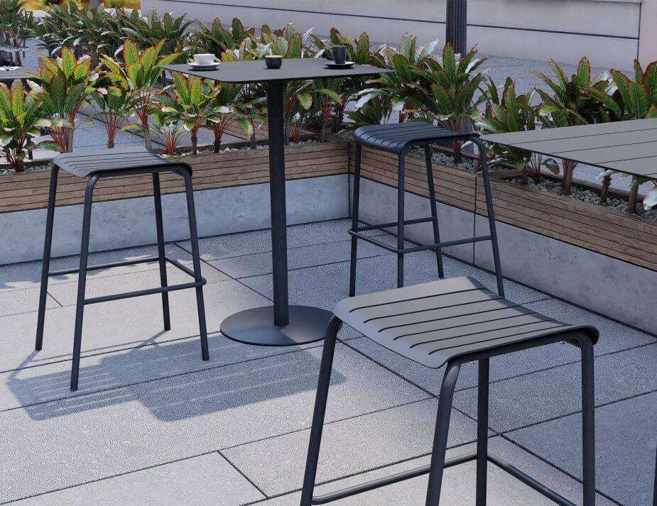 Roku Outdoor Backless Bar Stool