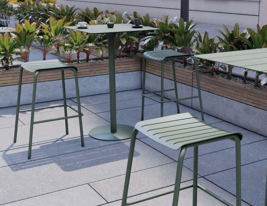 Roku Outdoor Backless Bar Stool