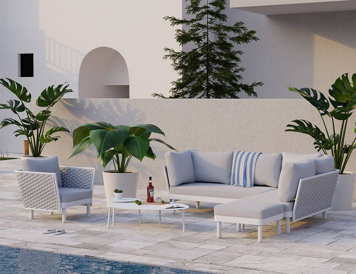 Siano Modular Left Arm 2 Seater - Outdoor - White