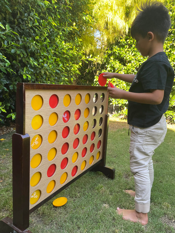 Mega4 Hardwood Connect Four In A Row Game Set 75x79cm