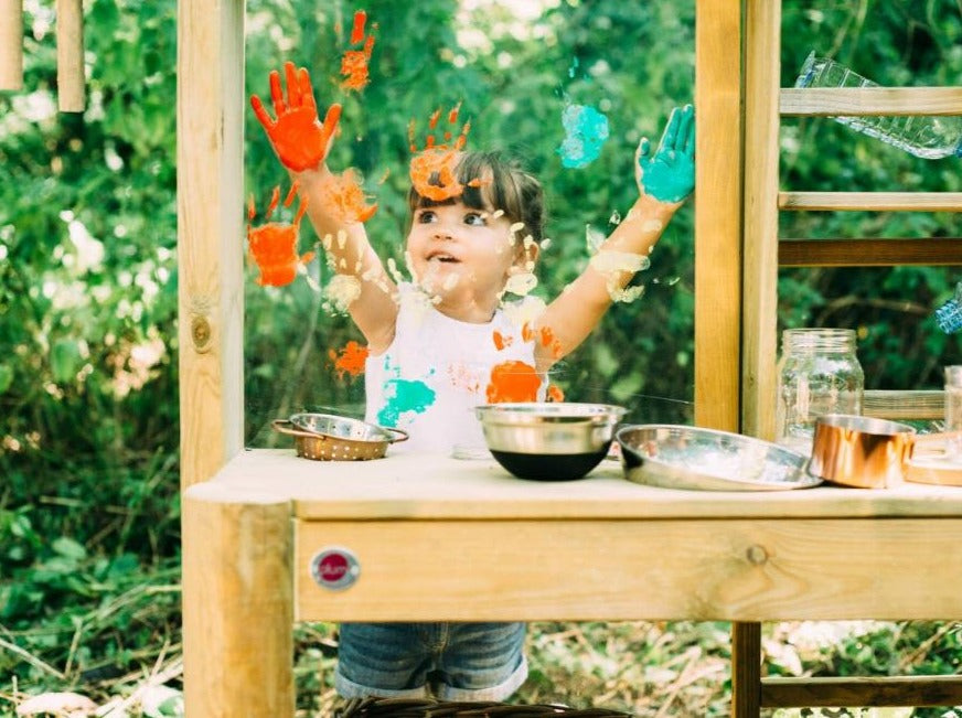 sensory play in the garden
