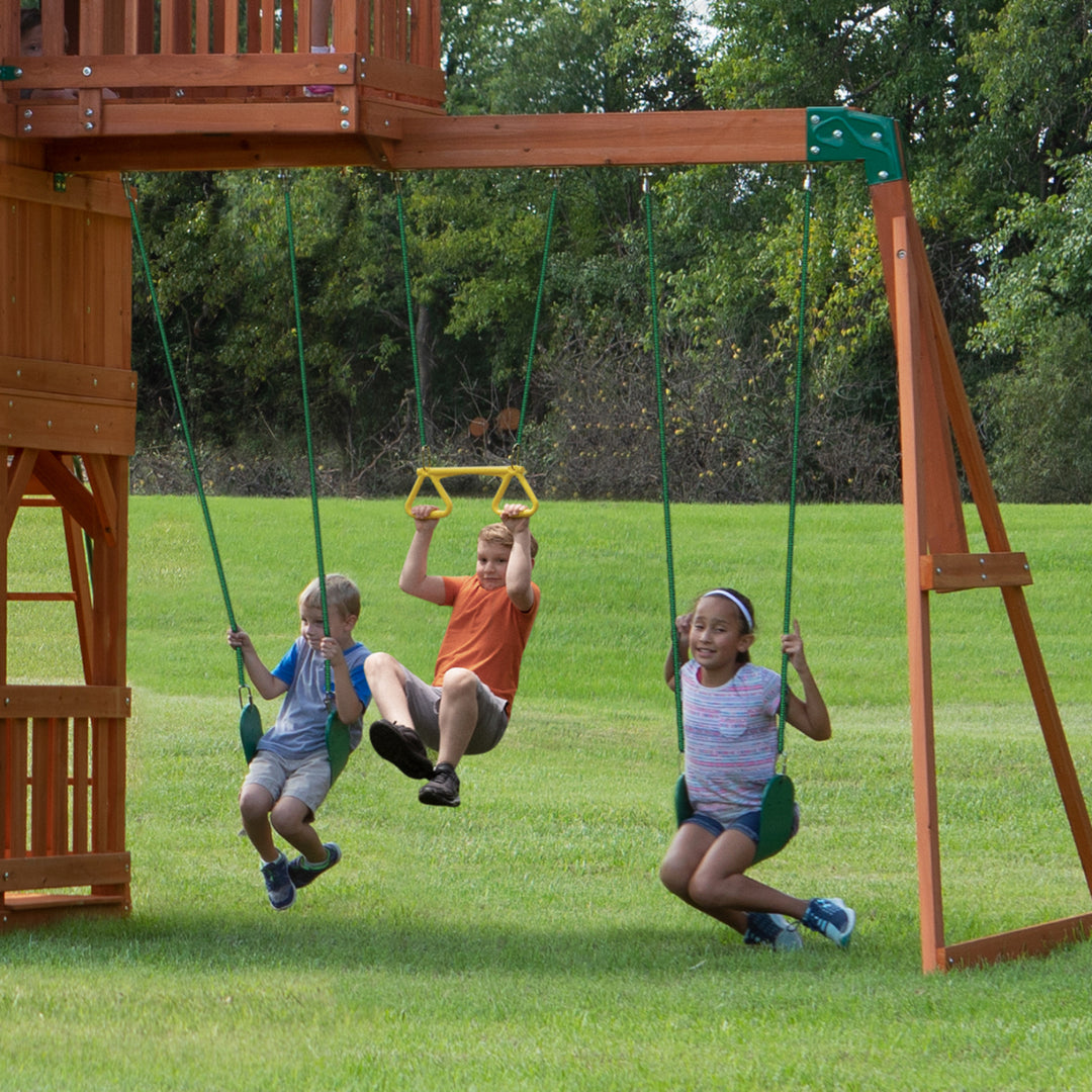 Backyard Discovery Skyfort II Play Centre with Fort, Swings, Monkey Bars