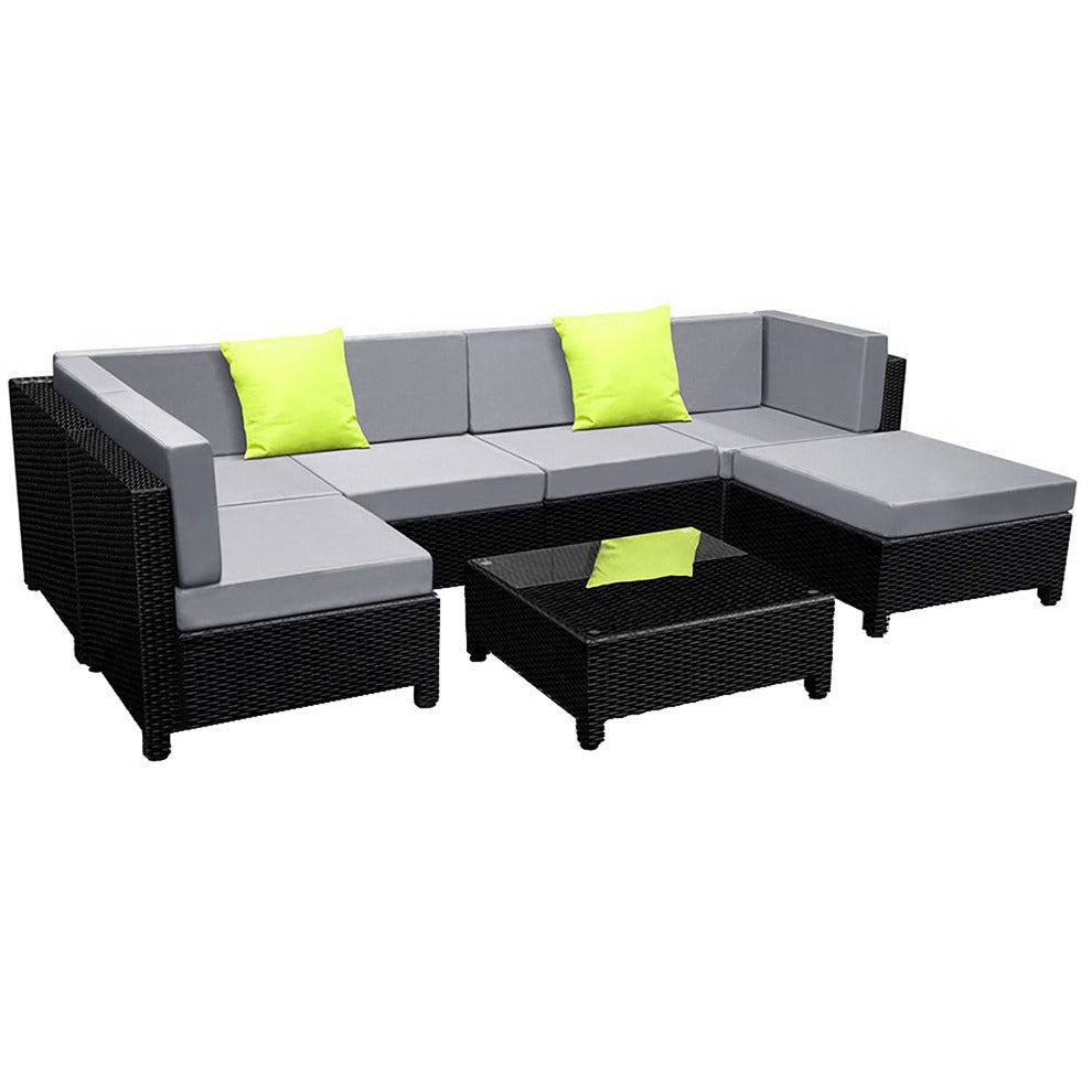 Pc Wicker Sofa Lounge and Table Outdoor Free shipping