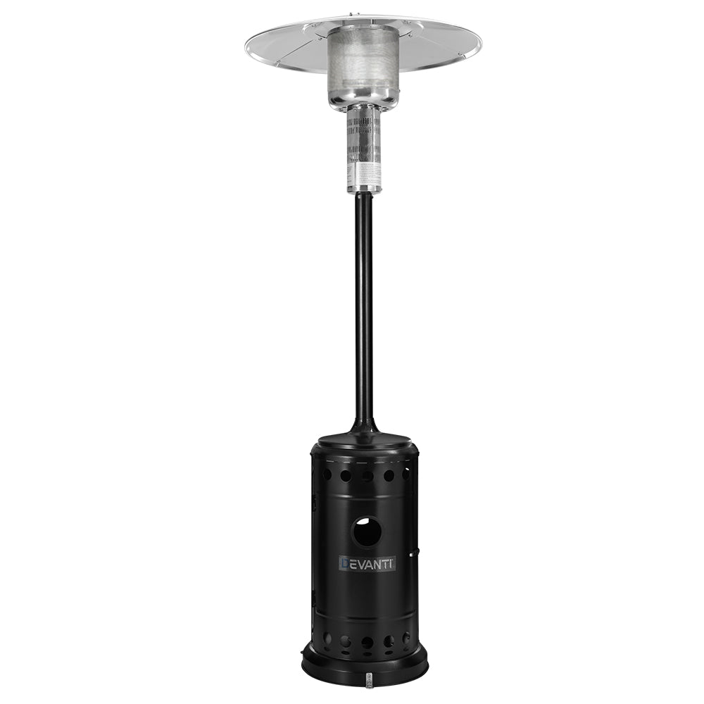 Devanti Portable Gas Patio Heater Black and Silver The Best Backyard
