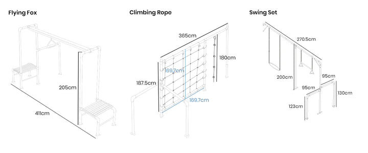Junior Jungle Gym Safari - Flying Fox, Swingset - Lifespan Kids