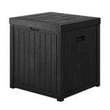 195L Outdoor Storage Box / Table / Bench Seat - Black