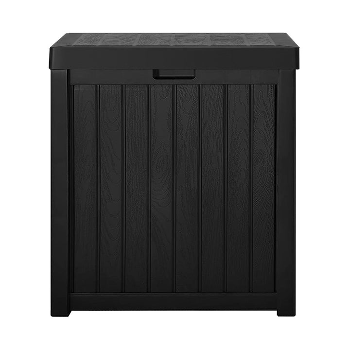 195L Outdoor Storage Box / Table / Bench Seat - Black