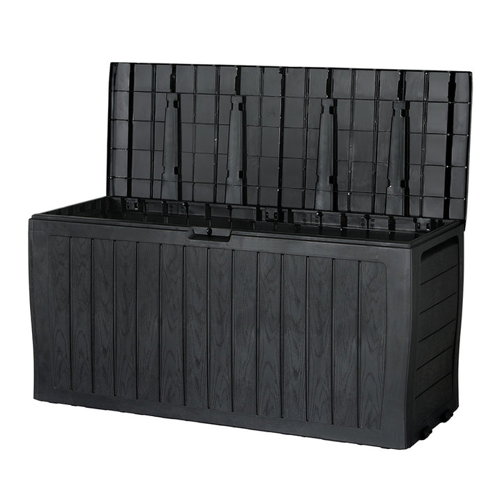 220L Outdoor Storage Box / Bench (Lockable) - Black