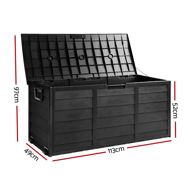290L Outdoor Storage Box (Lockable) - Black