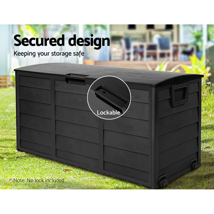 290L Outdoor Storage Box (Lockable) - Black